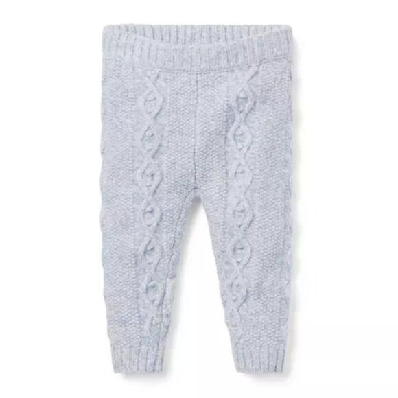 Janie and Jack 100047777 Blue The Cozy Cable Knit Baby Pant size 0-3 months NWT - Picture 1 of 10